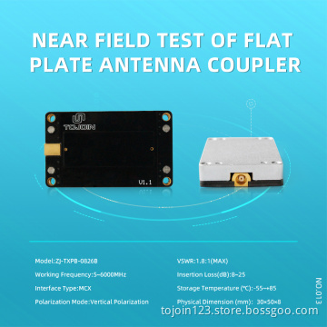6000MHz Near Field Test of Flat Plate Antenna Coupler small for wifi power test